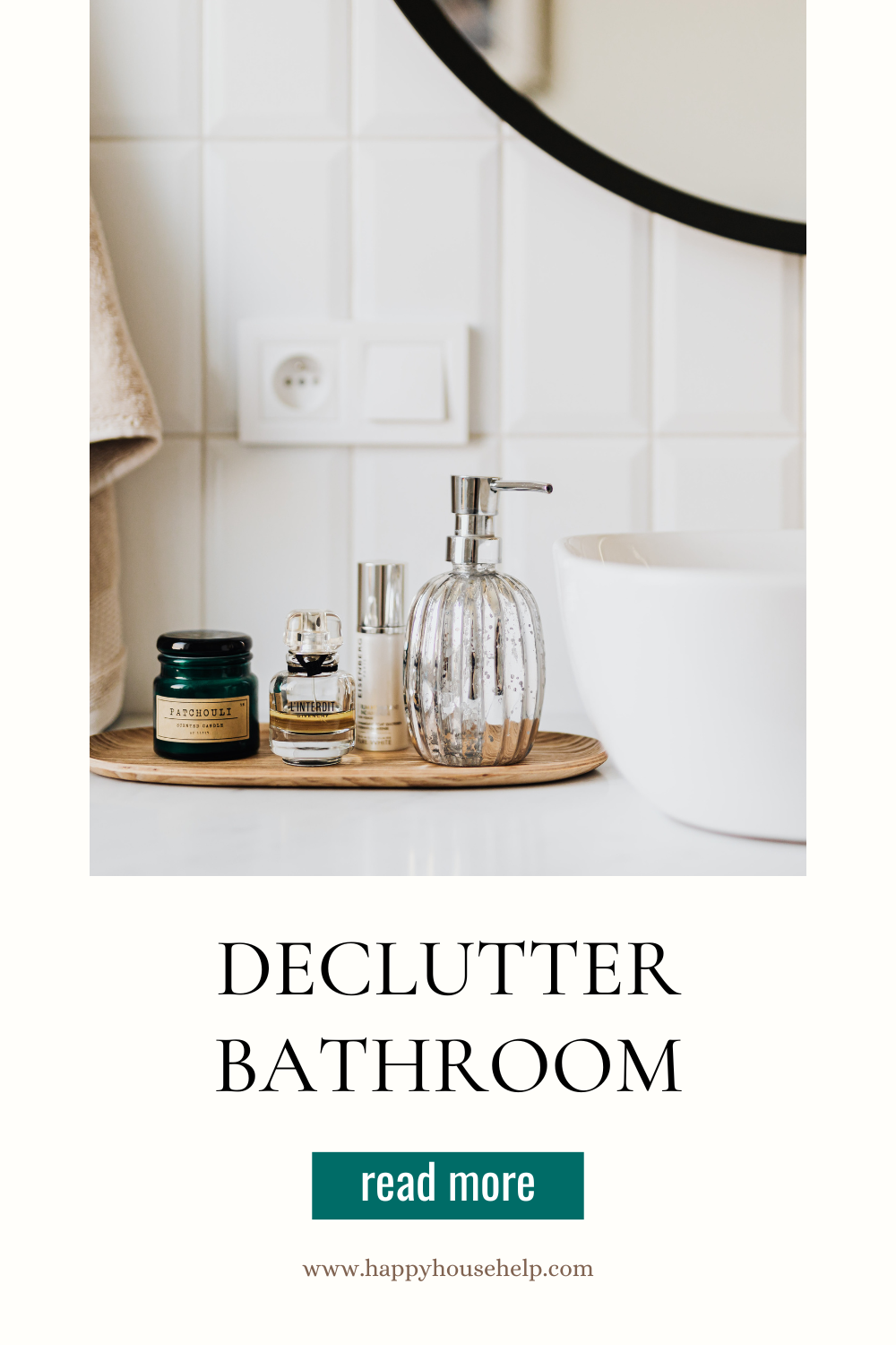 Tackle clutter in the bathroom with this declutter post